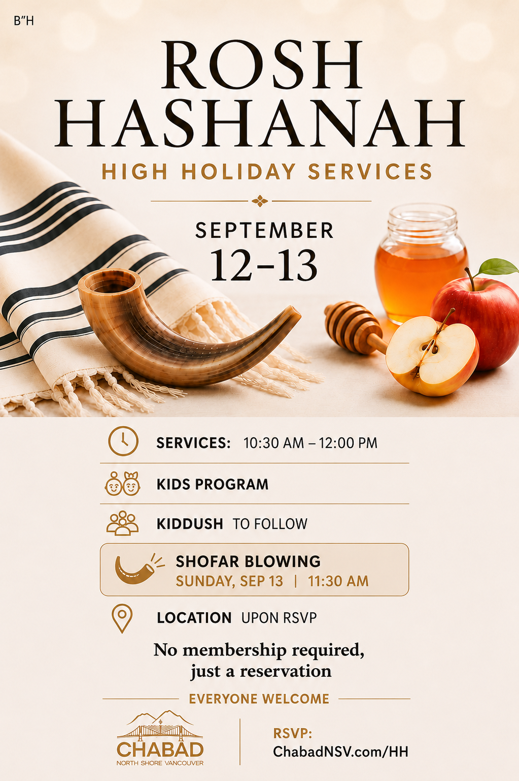 Rosh Hashanah High Holiday Services - Chabad of the North Shore